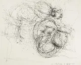 Figur in Bewegung by Charles Rollier, 1966, ink, offered Mar 2019