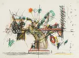 Chaos by Jean Tinguely, 1975, color lithograph, sold Mar 2019
