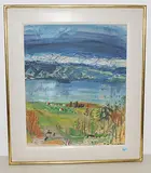 Blick über den See gegen die Alpen by Max Franz Brütschlin, oil on canvas, offered Mar 2019