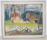 Das Haus im Wald by Max Franz Brütschlin, oil on canvas, offered Mar 2019