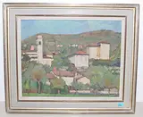 Blick auf Magliaso, 1921 by Max Burgmeier, oil on canvas, offered Mar 2019