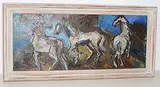Pferde auf der Weide, 1967 by Karl Hosch, oil on canvas, offered Mar 2019