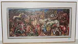 Pferdemarkt in Marokko, 1969 by Karl Hosch, oil on board, offered Mar 2019