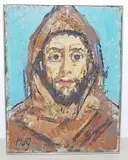 Portrait Bruder Klaus by Fritz Hug, oil on canvas, sold Mar 2019