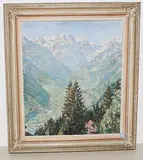 Talblick von Braunwald", Richtung Lindthal und Tödi, 1941 by Alfred Marxer, oil on canvas, offered Mar 2019