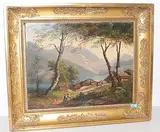 Landschaft am Brienzersee by Caroline Müller, oil on canvas, offered Mar 2019