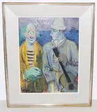 Clown & August", 1961 by Hans Schoellhorn, oil on board, sold Mar 2019