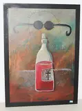 Weih Wein", 1976 by Timmermahn, oil on canvas, sold Mar 2019