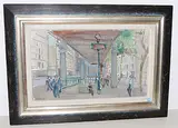 La Station de Metro", 1980 by Rudolf Zender, oil on canvas, sold Mar 2019