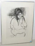 Lesende by Mario Comensoli, charcoal, offered Mar 2019