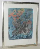 Luft by Hans Erni, 1974, color lithograph, sold Mar 2019