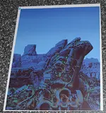 Motorenlandschaft by H. R. Giger, color screenprint, sold Mar 2019