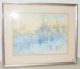 Auenlandschaft by Karl Landolt, 1973, watercolor, offered Mar 2019