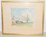 Baum by Ernst Morgenthaler, watercolor, offered Mar 2019