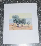 Baumlandschaft by Rudolf Zender, watercolor, sold Mar 2019