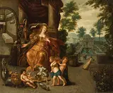 Umkreis Allegorie des weltlichen Reichtums by Brueghel, Jan, d.J., oil on copper, offered Dec 2018