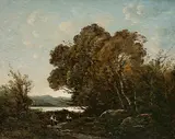 Flusslandschaft by Henri Harpignies, 1906, oil on canvas, sold Dec 2018