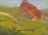 Herbst im Sihlthal by Raffaele De Grada, oil on canvas, sold Dec 2018