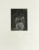 El Hospital de Santa Cruz y de San Pablo by Pablo Picasso, 1971, etching, offered Dec 2018