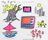 My Love where shall we meet again? by Niki de Saint Phalle, color screenprint, sold Dec 2018