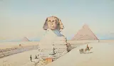 Vue de Sphinx by Spyridon Scarvelli, watercolor, offered Dec 2018