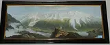 Panorama mit Blick auf das Mont Blanc Massiv by Mont Blanc, aquatint, sold Dec 2018