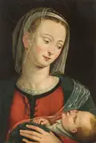 Maria mit Kind by Antwerpen, 16.Jh., oil on panel, sold Dec 2018
