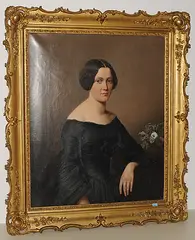 Potrait einer Dame by W. Cox, 1853, oil on canvas, offered Dec 2018