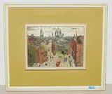 Ansicht einer Stadt by Joan Cruspinera, oil on board, offered Dec 2018