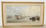 Hafen von Rotterdam by Marinus Johannes de Jongere, oil on canvas, sold Dec 2018