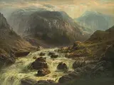 Am St. Gotthard in der Schweiz, nach der Natur aufgenommen by Carl Christian Sparmann, 1861, oil on canvas, sold Dec 2018