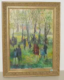 Im Park by June Ethel Stephenson, 1966, oil on board, offered Dec 2018