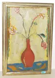 Die rote Vase by Jan  Verhoeven, oil on canvas, sold Dec 2018