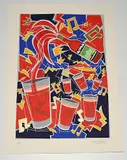 Campari by Ugo Nespolo, color screenprint, offered Dec 2018