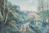 Le Moulin de la Martinée sur les bords de la Vère by Hugues Claude Pissarro, pastel, offered Dec 2018