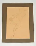 Tanzender, weiblicher Akt mit Tuch by Armand Rassenfosse, 1917, pencil, offered Dec 2018