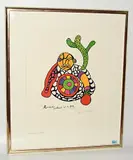 Ricardo's portrait of a frog by Niki de Saint Phalle, offset lithograph, sold Dec 2018