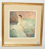Akt auf dem Bett by Isodore Rosenstock, watercolor, offered Dec 2018