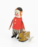 Deutschland, 1930er Jahre by Schuco-Tanzfigur "Clown als Kofferträger", lithograph, sold Dec 2018