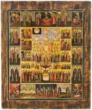 Russisch, 19.Jh by Erweiterte Wochenikone, tempera, sold Dec 2018