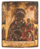 Russisch, 19.Jh by Gottesmutter Schuiskaja, tempera, sold Dec 2018