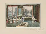 Salle à manger à Grindelwald by Alexandre Faizan, watercolor, offered Dec 2018
