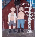 Swedish Gothic by Kent Iwemyr, 1998, acrylic on canvas, sold Jun 2023