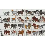 Dog Show by Justin McCarthy, oil on tiles, sold Jun 2023