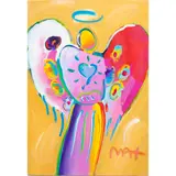 Angel with Heart by Peter Max, mixed media on serigraph, sold Jun 2023