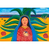El Amor de Nuestra Madre by Santa Barraza, 1992, acrylic on canvas, sold Jun 2023