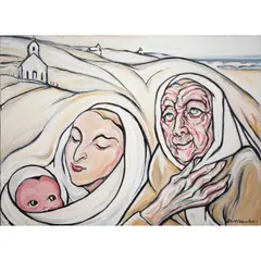 Spring (3 Generations) by Alice Stallknecht, 1957, oil on canvas, sold Jun 2023