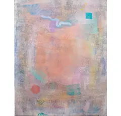 Intimate Lighting Series (Face) by Robert Natkin, 1978, acrylic on canvas, sold Jun 2023