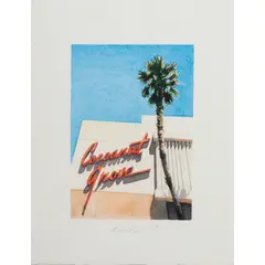 Cocoanut Grove by Guy Diehl, 1984, watercolor, sold Jun 2023