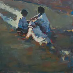 Rosarita by Dennis Hare, 1997, oil on canvas, sold Jun 2023